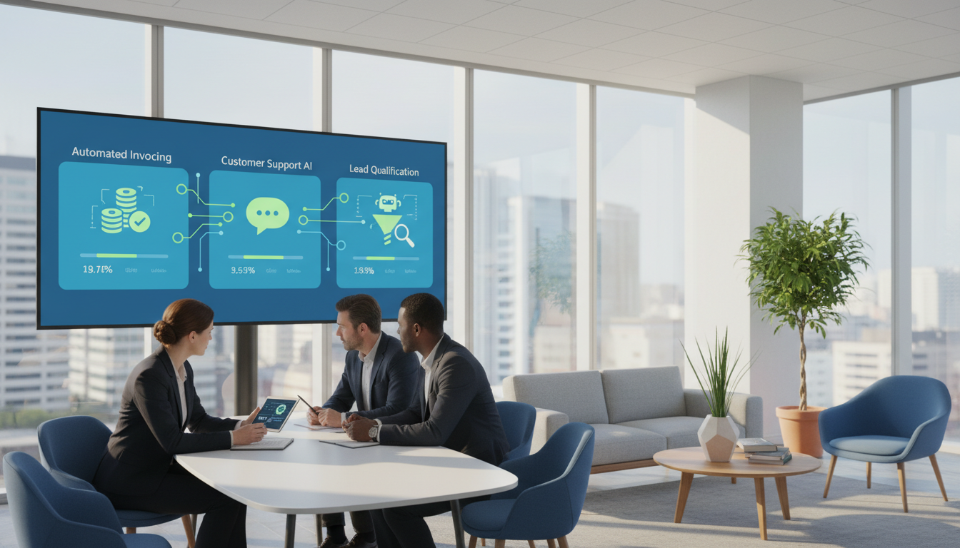 automate invoicing / customer support / lead qualification